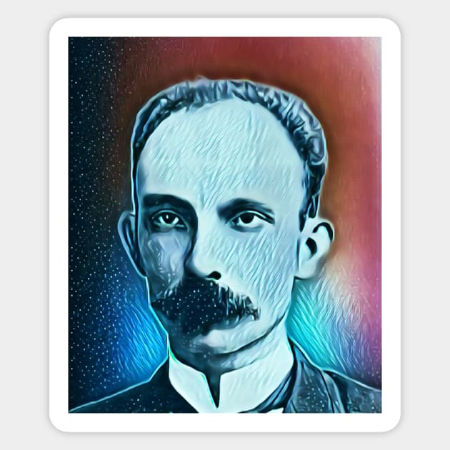 José Martí Portrait | Jose Marti Artwork 5 Sticker by JustLit